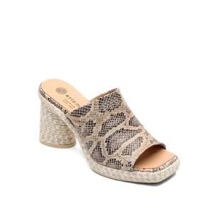 NEW ERIC MICHAEL colette mona snake espadrille mule in python safari